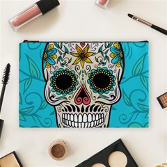 Sugar Skull New 2015 Cosmetic Bag (large)  by crcustomgifts