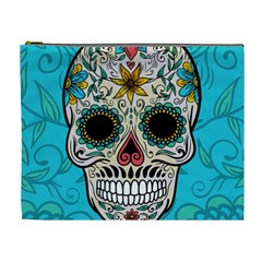 Sugar Skull New 2015 Cosmetic Bag (xl) by crcustomgifts