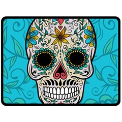 Sugar Skull New 2015 Fleece Blanket (large)  by crcustomgifts