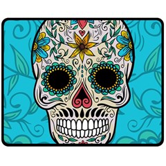 Sugar Skull New 2015 Fleece Blanket (medium)  by crcustomgifts