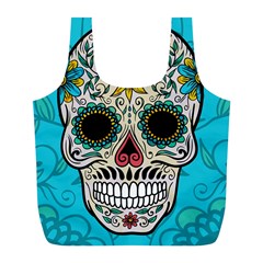 Sugar Skull New 2015 Full Print Recycle Bags (l)  by crcustomgifts