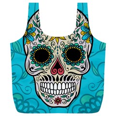 Sugar Skull New 2015 Full Print Recycle Bags (l)  by crcustomgifts