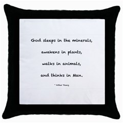 Inspirational Quote (arthur Young) Throw Pillow Case (black) by DeneWestUK