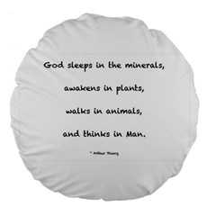 Inspirational Quote (arthur Young) Large 18  Premium Flano Round Cushions by DeneWestUK