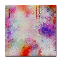 Watercolor Galaxy Purple Pattern Tile Coasters by paulaoliveiradesign