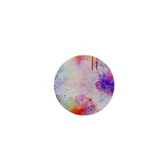 Watercolor Galaxy Purple Pattern 1  Mini Buttons by paulaoliveiradesign