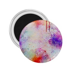 Watercolor Galaxy Purple Pattern 2 25  Magnets by paulaoliveiradesign