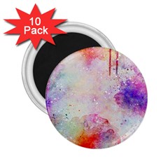 Watercolor Galaxy Purple Pattern 2 25  Magnets (10 Pack)  by paulaoliveiradesign