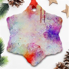 Watercolor Galaxy Purple Pattern Ornament (snowflake)