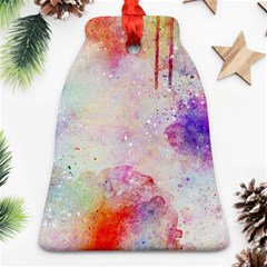 Watercolor Galaxy Purple Pattern Ornament (bell)