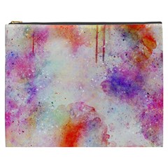 Watercolor Galaxy Purple Pattern Cosmetic Bag (xxxl)  by paulaoliveiradesign