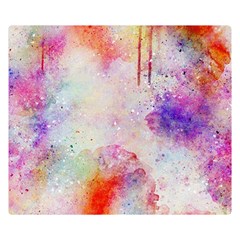 Watercolor Galaxy Purple Pattern Double Sided Flano Blanket (small)  by paulaoliveiradesign