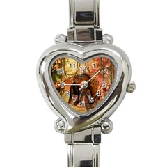 Steampunk, Steampunk Elephant With Clocks And Gears Heart Italian Charm Watch by FantasyWorld7