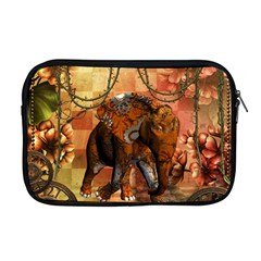 Steampunk, Steampunk Elephant With Clocks And Gears Apple Macbook Pro 17  Zipper Case by FantasyWorld7