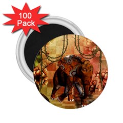 Steampunk, Steampunk Elephant With Clocks And Gears 2 25  Magnets (100 Pack)  by FantasyWorld7