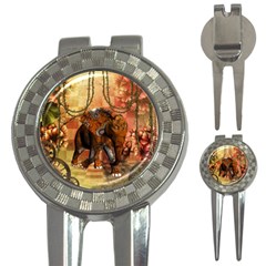 Steampunk, Steampunk Elephant With Clocks And Gears 3-in-1 Golf Divots by FantasyWorld7