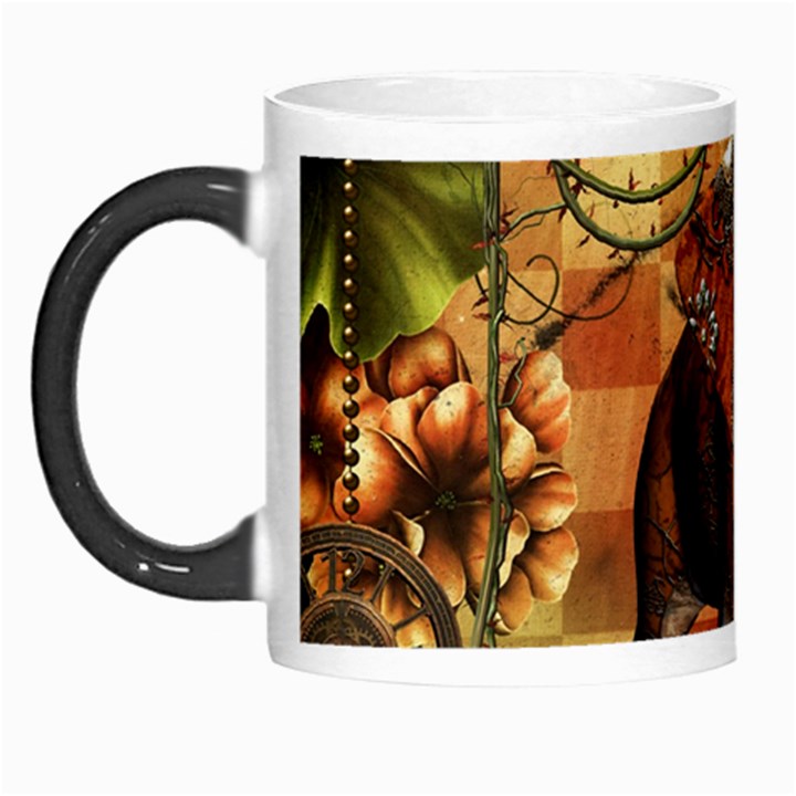 Steampunk, Steampunk Elephant With Clocks And Gears Morph Mugs