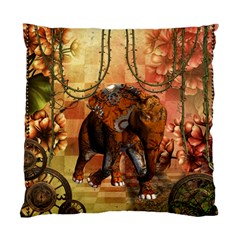 Steampunk, Steampunk Elephant With Clocks And Gears Standard Cushion Case (one Side) by FantasyWorld7