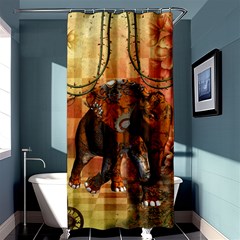 Steampunk, Steampunk Elephant With Clocks And Gears Shower Curtain 36  X 72  (stall)  by FantasyWorld7