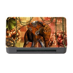 Steampunk, Steampunk Elephant With Clocks And Gears Memory Card Reader With Cf by FantasyWorld7