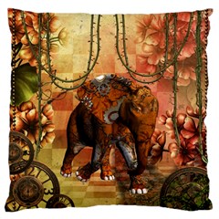 Steampunk, Steampunk Elephant With Clocks And Gears Standard Flano Cushion Case (two Sides) by FantasyWorld7