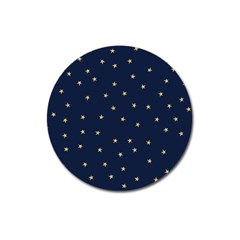 Navy/gold Stars Magnet 3  (round) by Colorfulart23