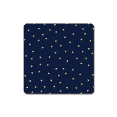 Navy/gold Stars Square Magnet by Colorfulart23