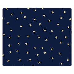 Navy/gold Stars Double Sided Flano Blanket (small)  by Colorfulart23