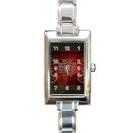 The Celtic Knot With Floral Elements Rectangle Italian Charm Watch Front