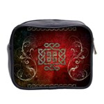 The Celtic Knot With Floral Elements Mini Toiletries Bag 2-Side Back