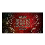 The Celtic Knot With Floral Elements Satin Shawl Front