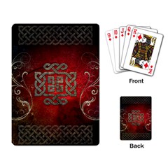 The Celtic Knot With Floral Elements Playing Card by FantasyWorld7