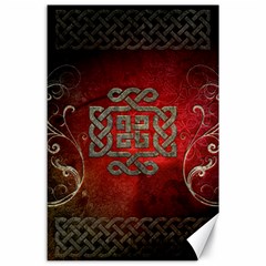 The Celtic Knot With Floral Elements Canvas 24  X 36  by FantasyWorld7