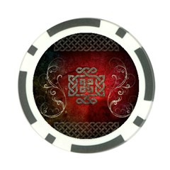 The Celtic Knot With Floral Elements Poker Chip Card Guard by FantasyWorld7