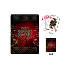 The Celtic Knot With Floral Elements Playing Cards (mini)  by FantasyWorld7