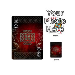 The Celtic Knot With Floral Elements Playing Cards 54 (mini)  by FantasyWorld7