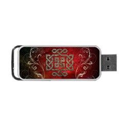 The Celtic Knot With Floral Elements Portable Usb Flash (two Sides) by FantasyWorld7