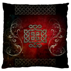 The Celtic Knot With Floral Elements Standard Flano Cushion Case (one Side) by FantasyWorld7