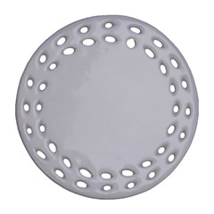 Grey Harbour Mist - Spring 2018 London Fashion Trends Ornament (round Filigree) by PodArtist