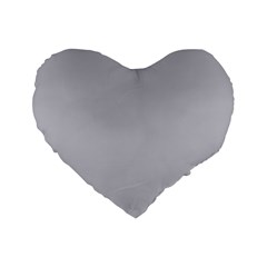 Grey Harbour Mist - Spring 2018 London Fashion Trends Standard 16  Premium Flano Heart Shape Cushions by PodArtist