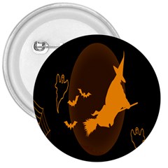 Day Hallowiin Ghost Bat Cobwebs Full Moon Spider 3  Buttons