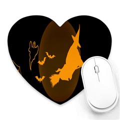 Day Hallowiin Ghost Bat Cobwebs Full Moon Spider Heart Mousepads by Mariart