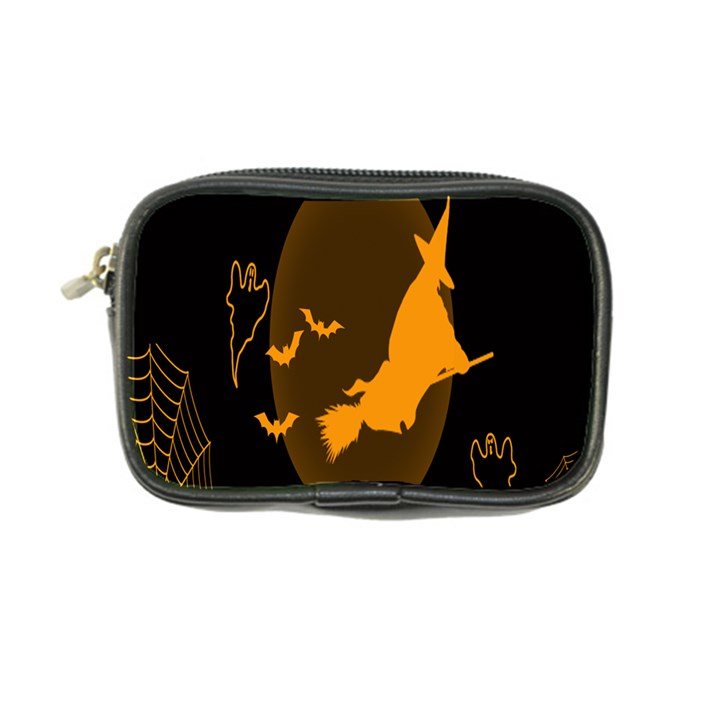 Day Hallowiin Ghost Bat Cobwebs Full Moon Spider Coin Purse