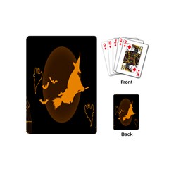 Day Hallowiin Ghost Bat Cobwebs Full Moon Spider Playing Cards (mini) 