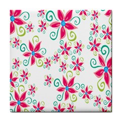 Flower Beauty Sexy Rainbow Sunflower Pink Green Blue Tile Coasters by Mariart