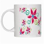 Flower Beauty Sexy Rainbow Sunflower Pink Green Blue White Mugs Left