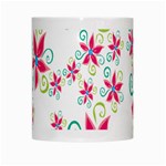 Flower Beauty Sexy Rainbow Sunflower Pink Green Blue White Mugs Center