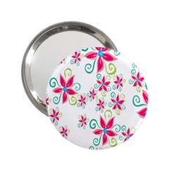 Flower Beauty Sexy Rainbow Sunflower Pink Green Blue 2 25  Handbag Mirrors by Mariart