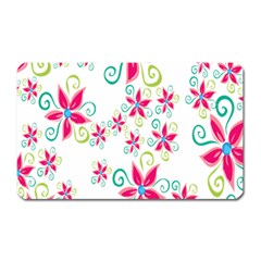 Flower Beauty Sexy Rainbow Sunflower Pink Green Blue Magnet (rectangular) by Mariart