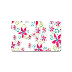 Flower Beauty Sexy Rainbow Sunflower Pink Green Blue Magnet (name Card) by Mariart